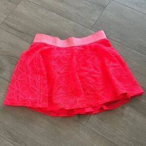 Justice Brand New Floral Lace Pink Skort Size 10